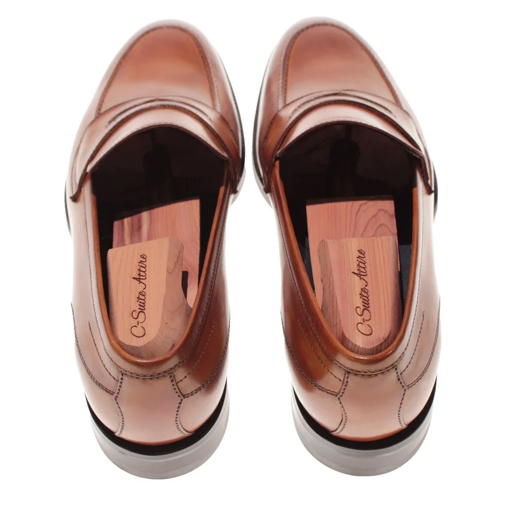 Di Bianco NWB Slip On Penny Loafers Size 40.5 (US 7.5) in Brown Leather